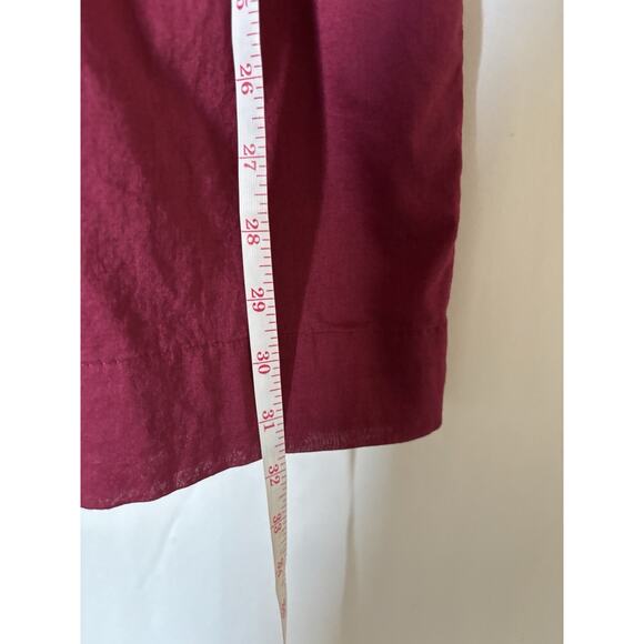 LOFT Ann Taylor Dress Small Petite Burgundy Mini Sleeveless Embroidered Boho - Picture 11 of 11